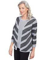 Alfred Dunner® Chevron Stripe Two For One Top thumbnail number 3