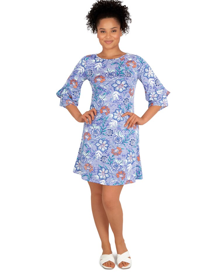 Ruby Rd® Puff Floral Print Dress image number 1