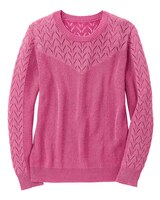 Pointelle Yoke Sweater thumbnail number 2