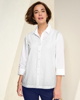 Eyelet Paneled Shirt thumbnail number 1