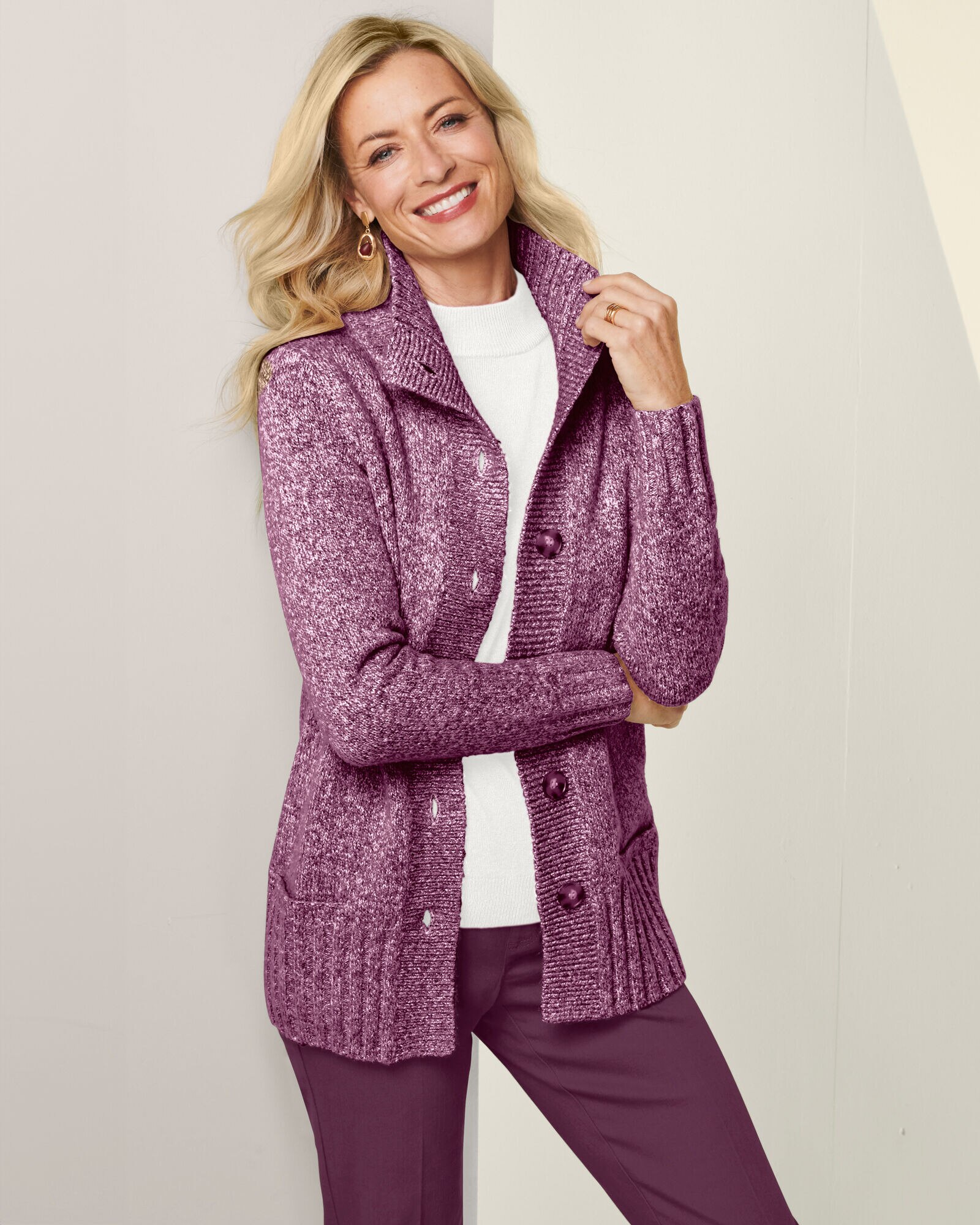 Marled sweater jacket deals