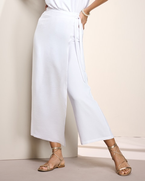 Washed Crepe Wrap Crop