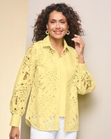 Tropical Leaf Lace Shirt thumbnail number 1