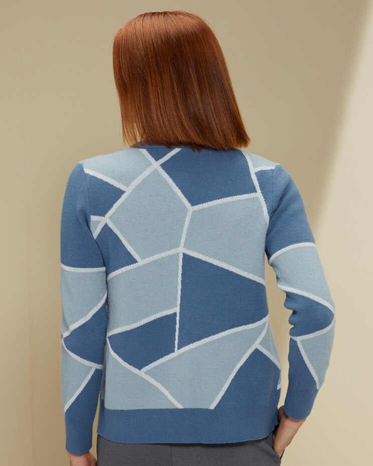 Graphic Colorblock Sweater image number 2