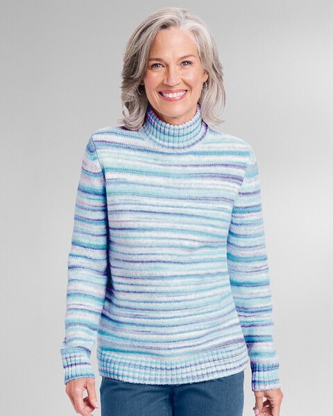 Striped Mockneck Sweater