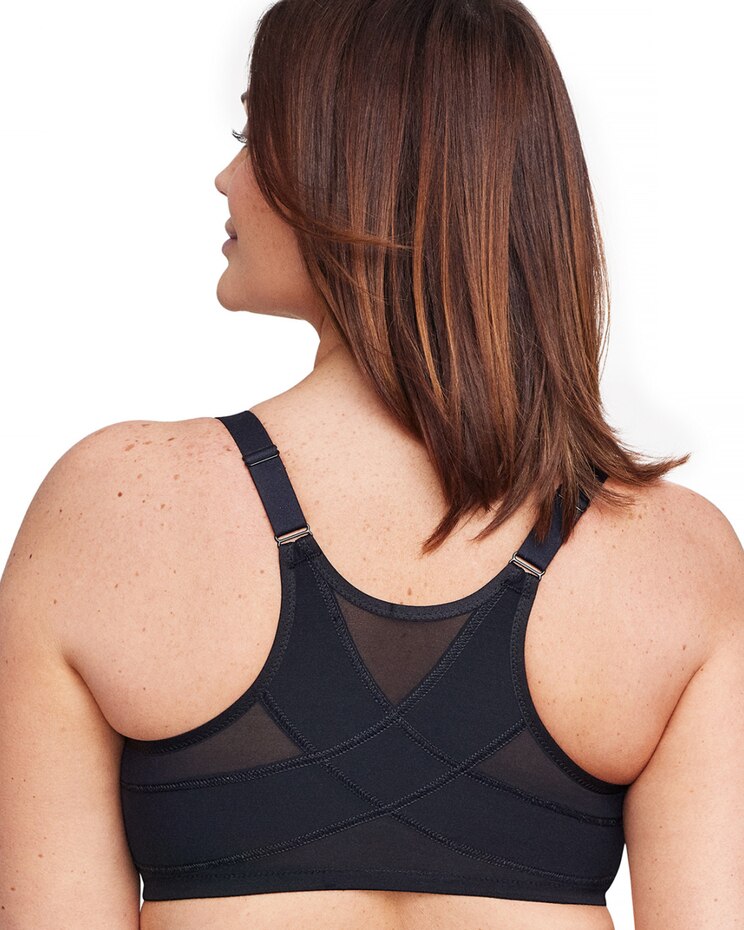 Glamorise Full Figure Plus Size WonderWire Front-Closure Posture Back Bra Underwire image number 2