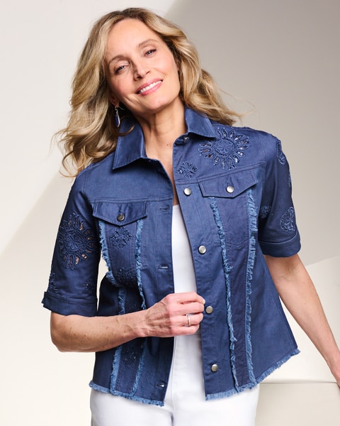 Sorrento Lace Short-Sleeve Jacket