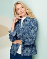 Leaf Jacquard Denim Jacket thumbnail number 1