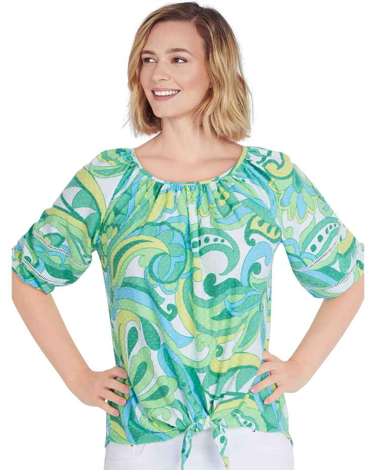 Ruby Rd® Isle Verde Paradise Dot Top image number 1