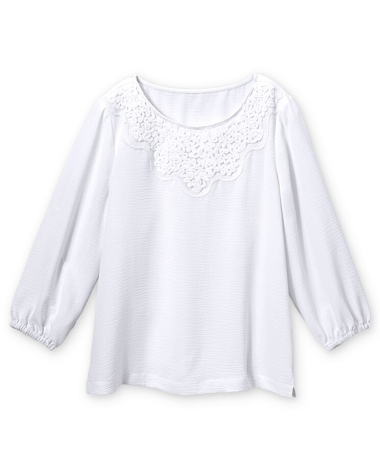 Washed Crepe Soutache Blouse image number 3