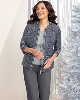 Sequin Skyline Tweed Jacket thumbnail number 3