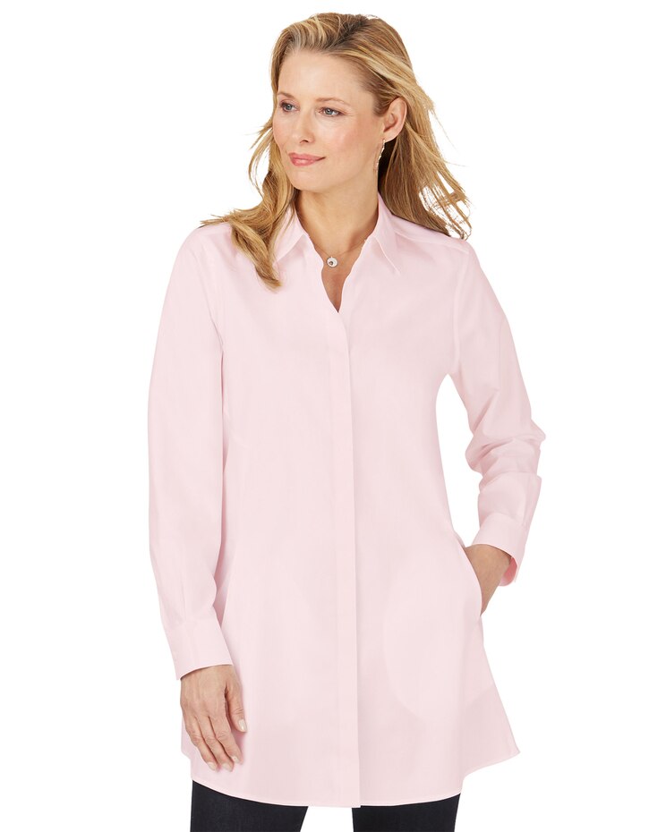 Foxcroft Cici Essential Pinpoint Non-Iron Tunic image number 1
