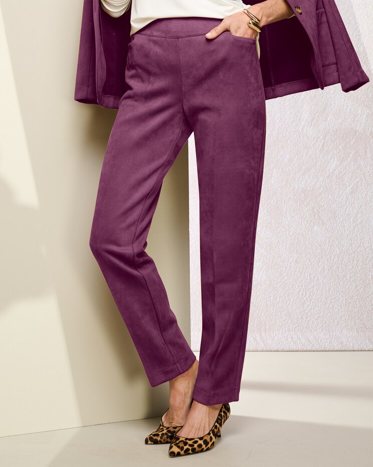 Slimtacular® Stretch Microsuede Pants image number 1