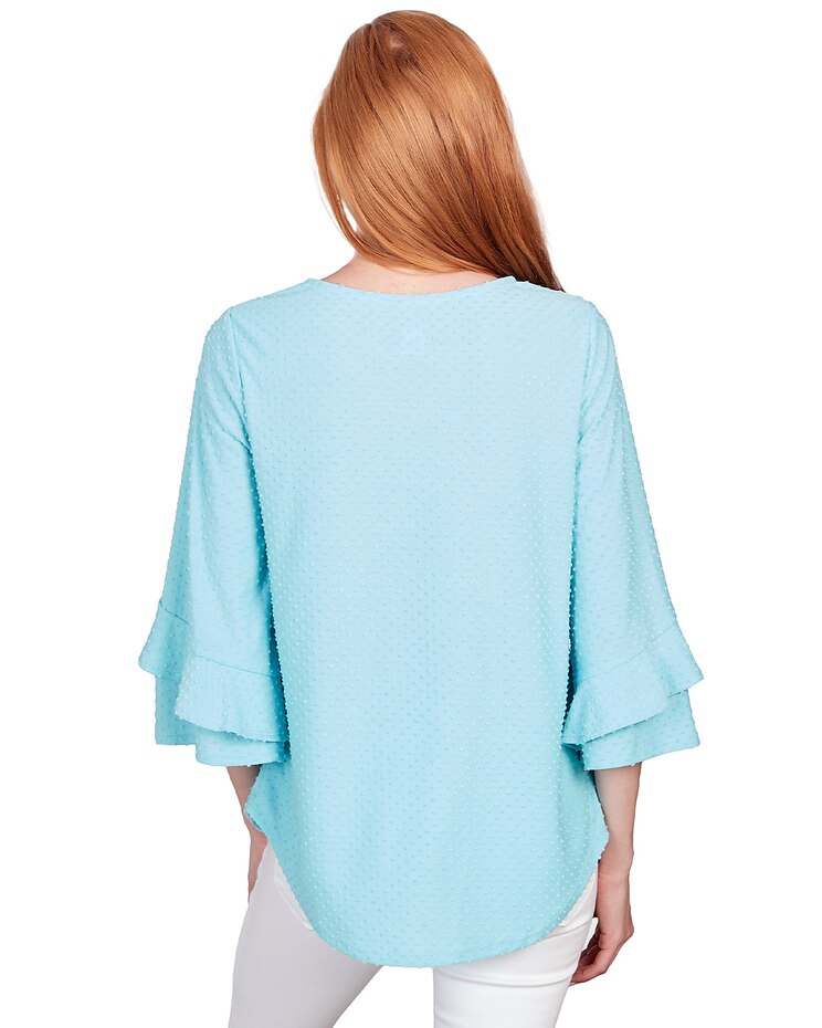 Ruby Rd® By The Sea Knit Swiss Dot Top image number 2