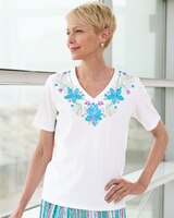 Boca Embroidered Tee thumbnail number 1