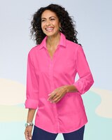 Foxcroft Wrinkle-Free Solid Long Sleeve Tunic thumbnail number 1