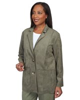 Alfred Dunner® Chelsea Market Faux Suede Car Coat thumbnail number 1