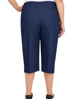 Alfred Dunner Classic Denim Pull-On Capri With Side Slits  thumbnail number 3