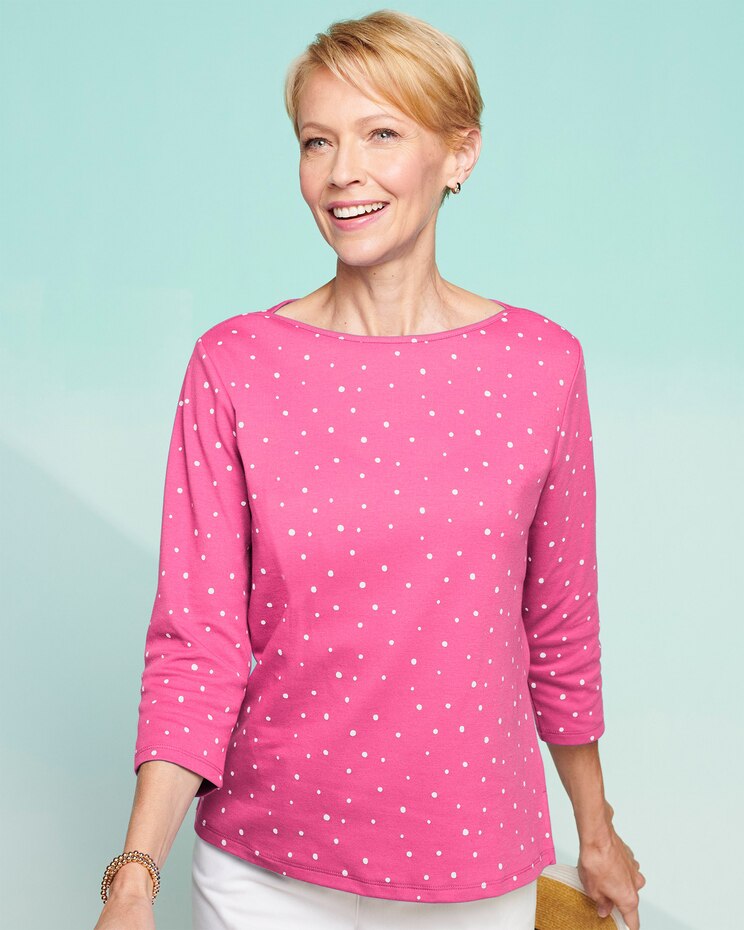Boatneck Dot Tee image number 1
