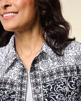 Embroidered Border Print Jacket thumbnail number 3