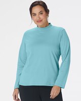 Essential Mock Neck Long Sleeve Tee thumbnail number 2