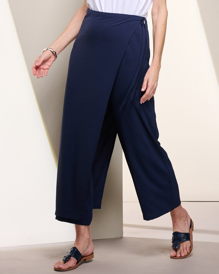 Washed Crepe Wrap Crop image number 1