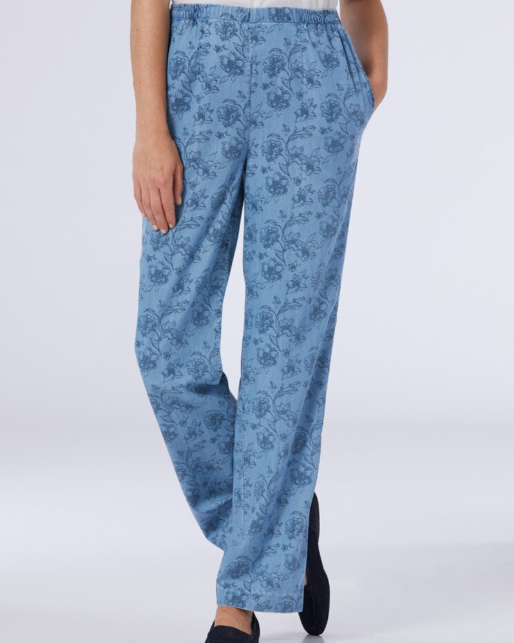 Floral Tencel™ Flat Front Pants image number 1