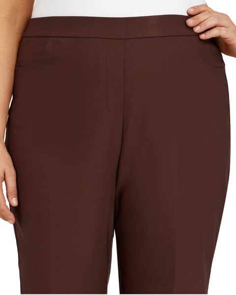 Alfred Dunner Classic Pull-On Proportioned Straight Leg Pants