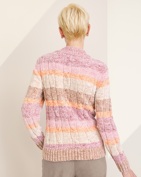 Chenille Stripe Sweater by Alfred Dunner