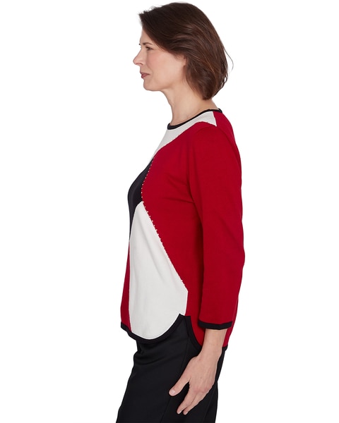 Alfred Dunner® Classics Colorblock Beaded Top