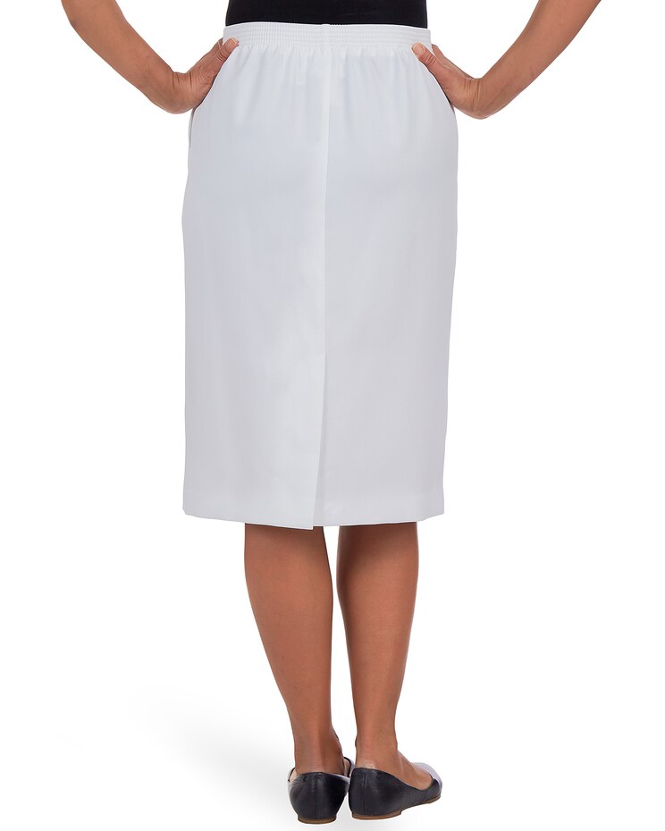 Alfred Dunner® Cinch Waist Midi Skirt with Slant Pockets image number 8