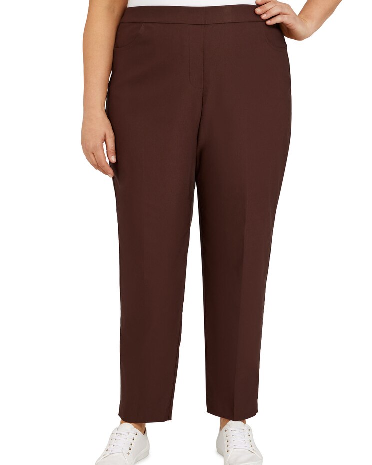 Alfred Dunner Classic Pull-On Proportioned Straight Leg Pants image number 1