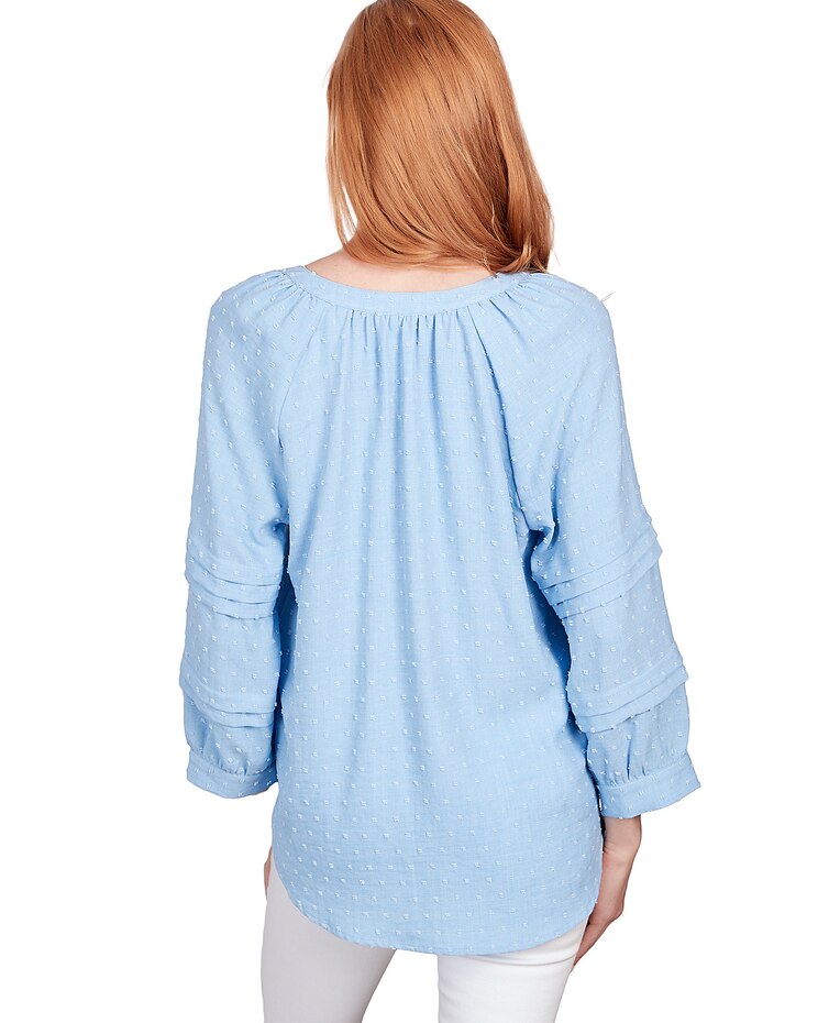 Ruby Rd® Patio Party Woven Clip Dot Top image number 2