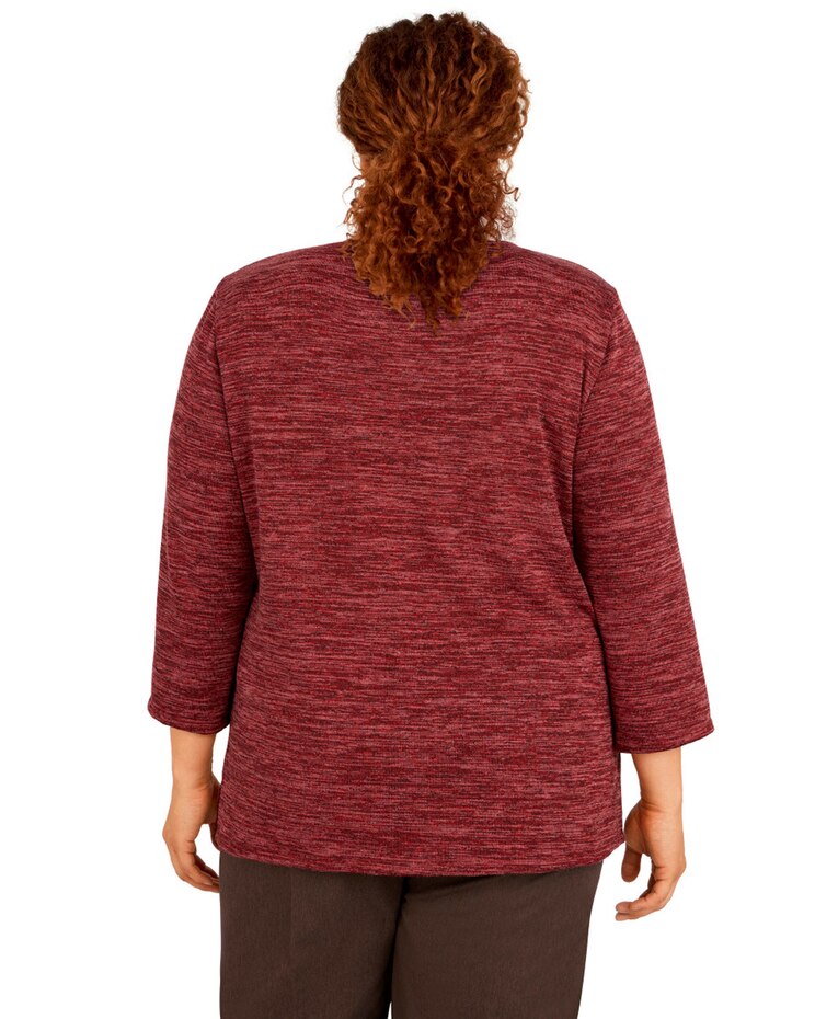 Alfred Dunner® Sorrento Mélange Knit Top image number 3