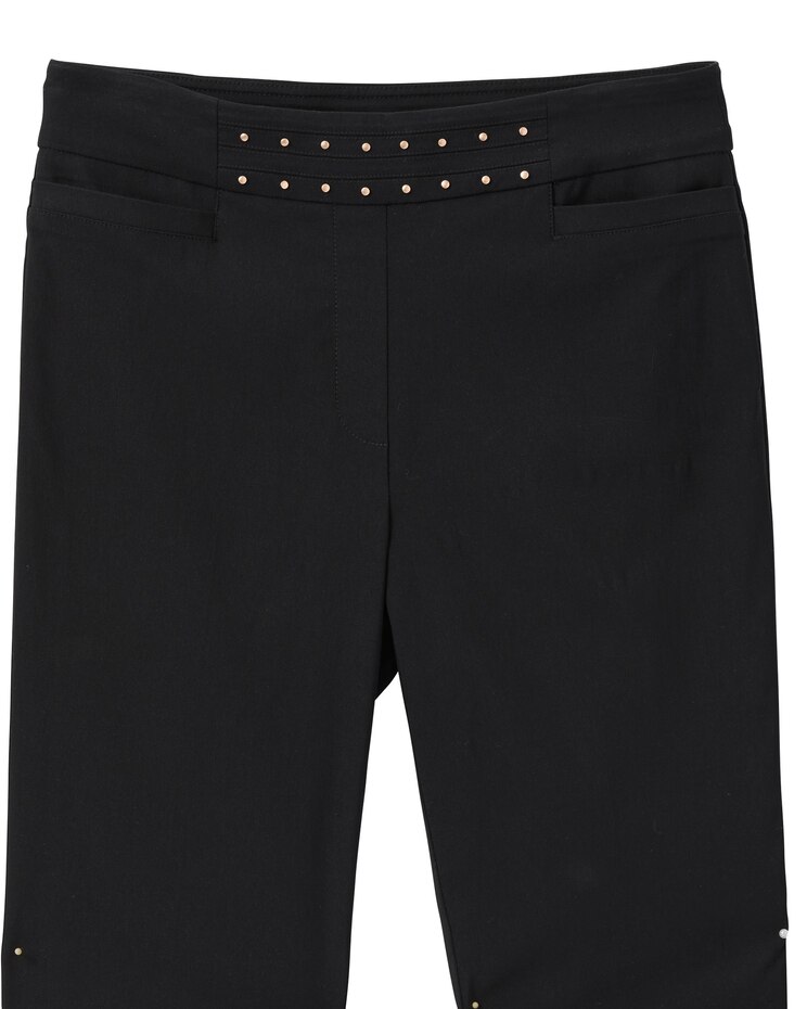 Gold Matte Studded Pants image number 3