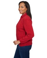 Alfred Dunner® Chenille Metallic Zip Front Cardigan thumbnail number 6