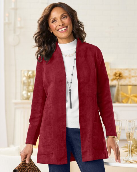 Microsuede Long Sleeve Topper