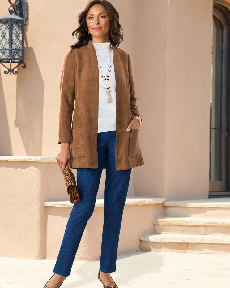 Microsuede Long Sleeve Topper image number 2