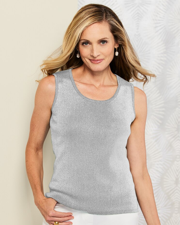 Metallic Sweater Shell image number 1