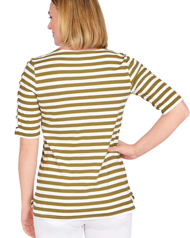 Ruby Rd® Striped Print Top image number 3