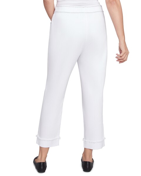 Alfred Dunner® Wild At Heart Floral Embroidered Denim Cuffed Ankle Pant