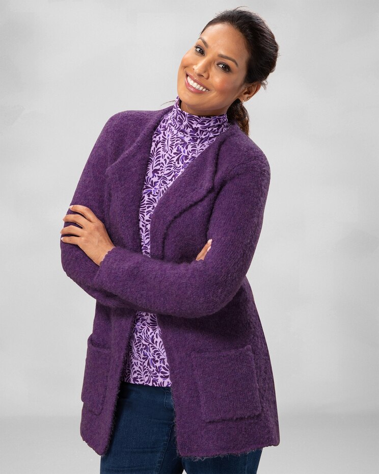 Luxe Bouclé Open Cardigan image number 1