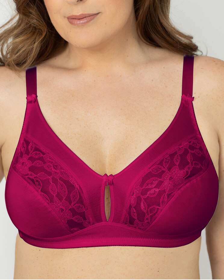 2-Pack Tricot and Lace Keyhole Bra image number 1
