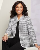 Alfred Dunner Knit Texture Jacket thumbnail number 1