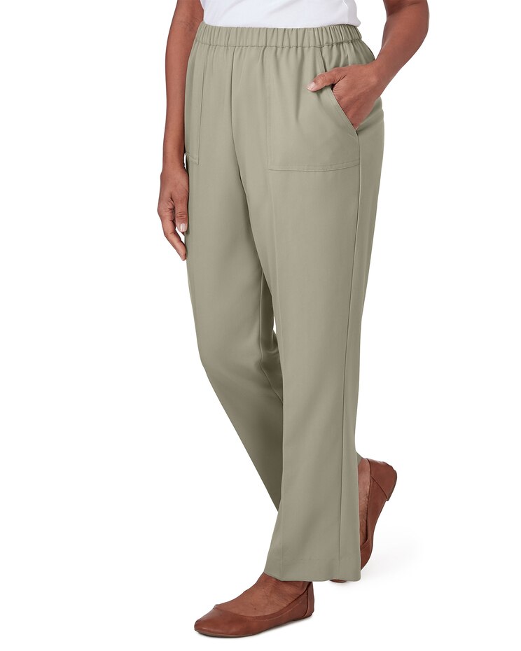 Alfred Dunner® Tuscan Sunset Sunset Twill Short Length Bottom image number 4