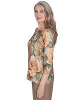 Alfred Dunner® Emerald Isle Vintage Floral Top thumbnail number 4
