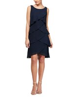 S.L. Fashions Sleeveless Tulip Tiered Dress with Barrel Pins at Shoulder thumbnail number 1