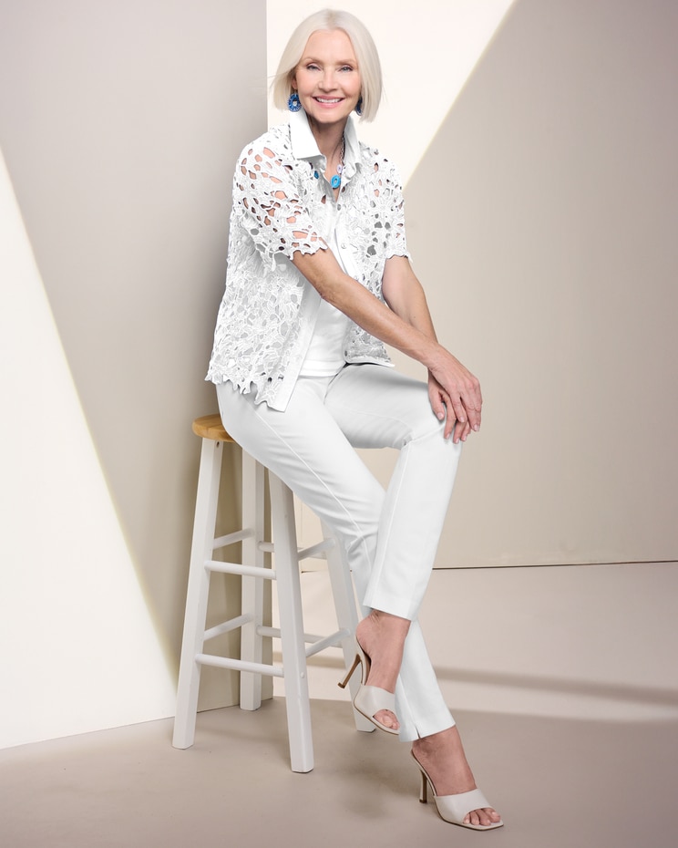 Lisbon Lace Button Front Shirt image number 3