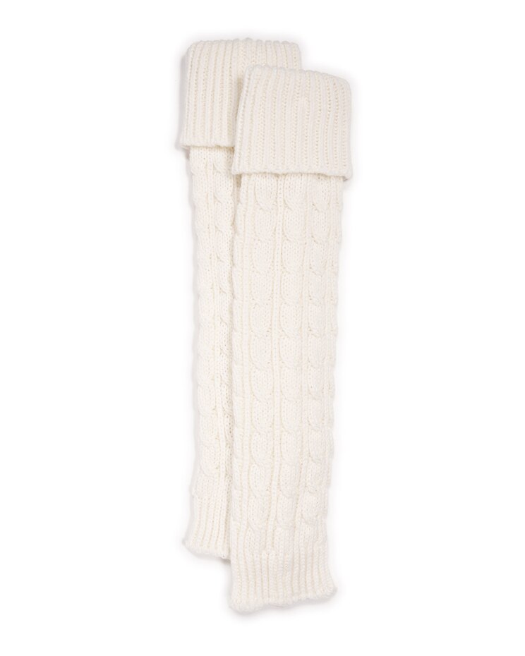 MUK LUKS® Women's Tall Cabled Leg Warmers Socks image number 1
