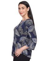 Alfred Dunner® Leaves Pointed Hem Top thumbnail number 4